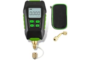 Digital Vacuum with Backlit Display, Professional Accuracy IP54 HVAC Micron Vacuum Tester,20UNF Interface, for On Site Testin