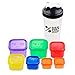 Meal Prep Haven FBA_MP-PC7PCombo-CA 7 Piece Multi-Colored Portion Control Container Kit with Guide and Protein Shaker Bottle