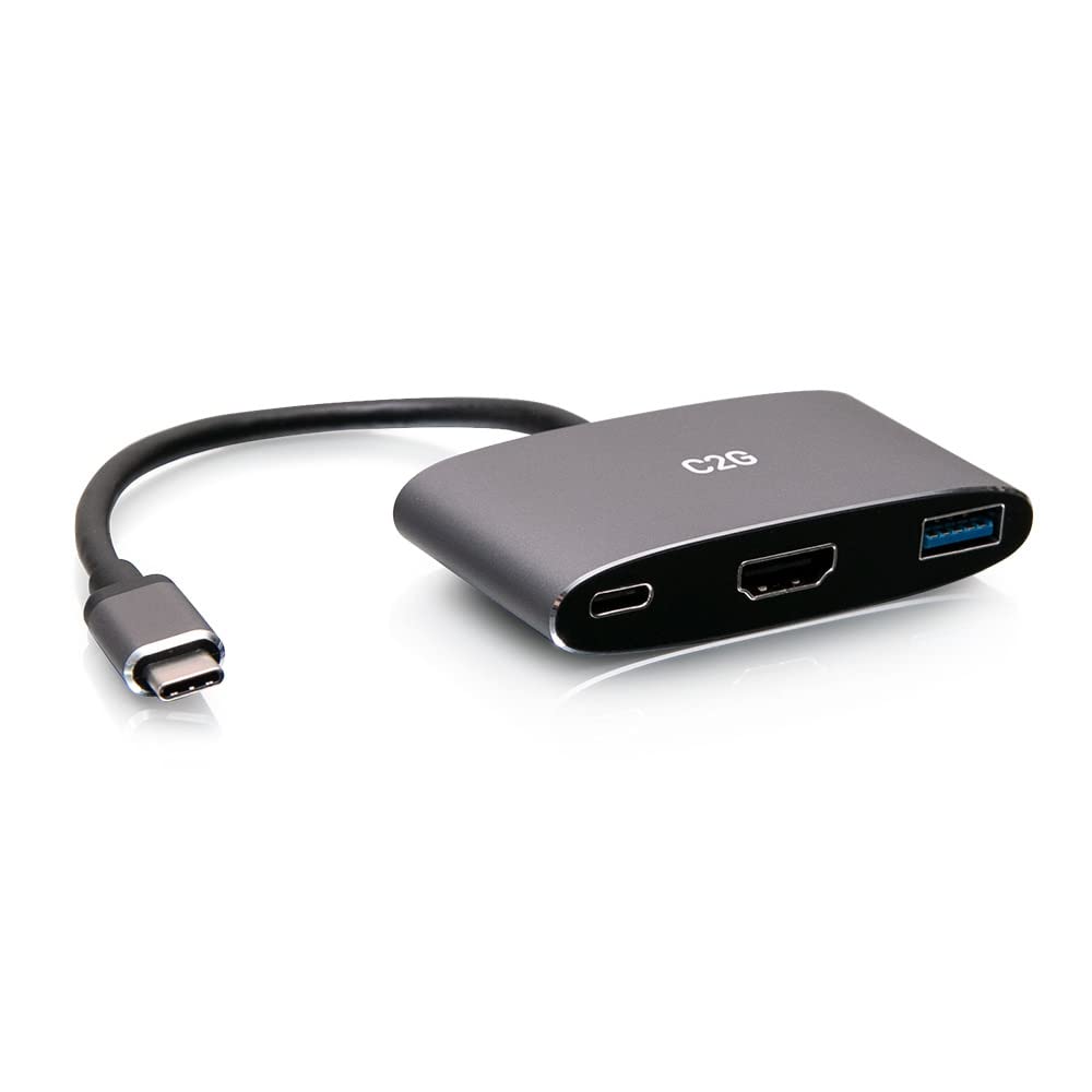 C2G USB C 3-in-1 Mini Dock with HDMI, USB-A, and USB-C Charging, Power Delivery up to 100W, 4K Resolution @ 60Hz — image 1
