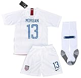 13 Morgan USA Soccer 2018/2019 Home Jersey Shorts & Socks for Kids/Youths