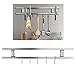 OUNONA Magnetic Knife Holder 16 inch Magnetic Knife Strips Stainless Steel with 6 Removable Hooks