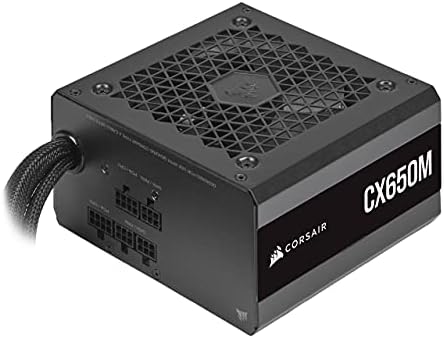 CORSAIR CX650M 80 Plus Bronze Semi-Modular Low-Noise ATX 650 Watt Power Supply - NA - Black