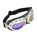Vintage Motorcycle Goggles, Anti-UV Adjustable Motorcycle Glasses Motocross Pilot Scooter Goggles Harley for Kids, Men and Women