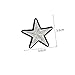 MANDBOY20Pack 3.6cm Gray Star Patches Iron on or Sew on Patches Embroidered Badge Motif Applique Sticker Patch Clothing Jeans T-Shirt