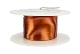TEMCo 18 AWG Copper Magnet Wire - 4 oz 50 ft 200°C Magnetic Coil Winding