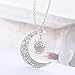 Linsh Cute Moon Owl Necklace Fashion Glow in The Dark Pendant Necklace