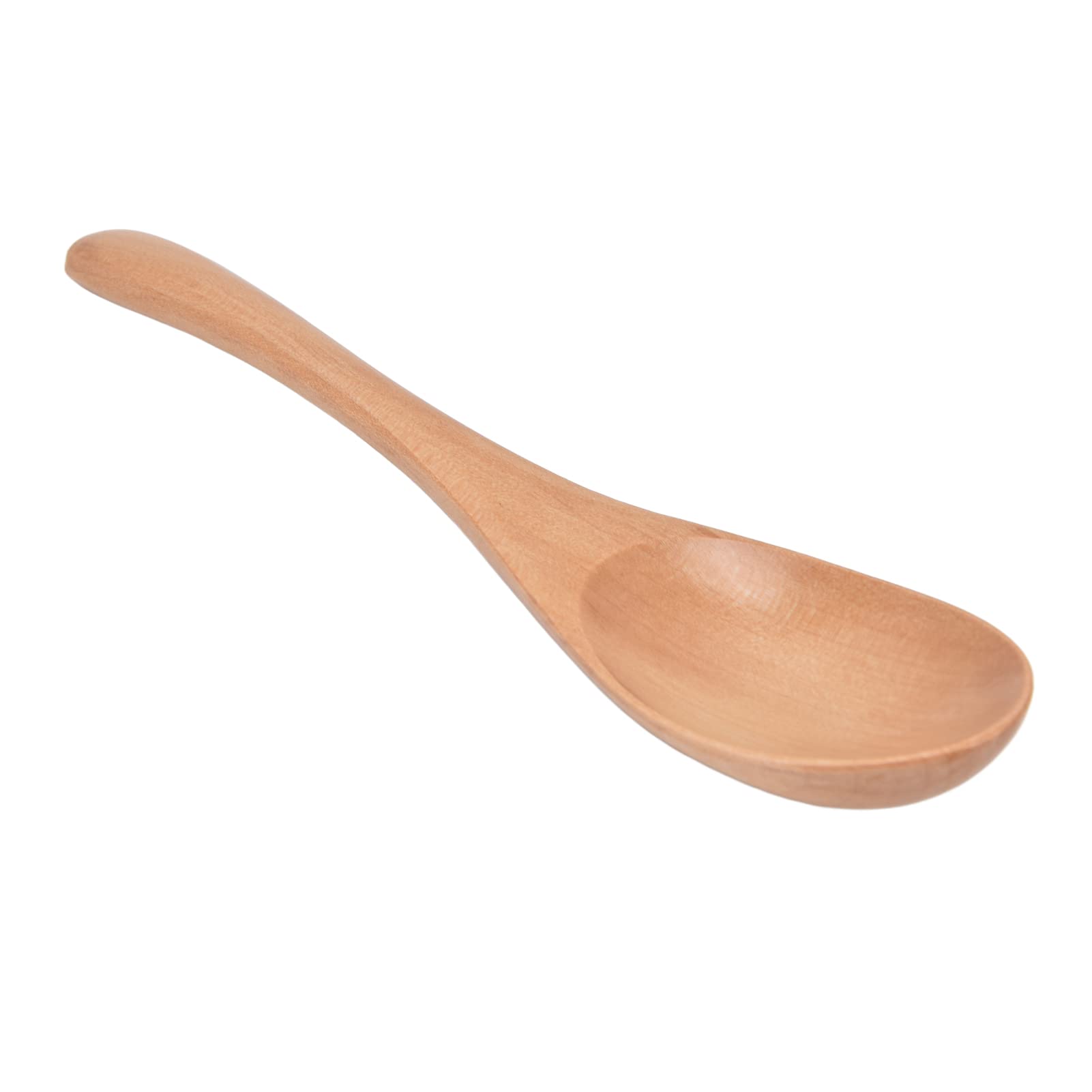 Restokki Mini Wooden Spoon Small Teaspoon Heat Resistance Durable Strong Kitchen Cooking Utensil Tool for Household(19cm)