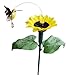 Solar Wholesale 7008 Fluttering Hummingbird w./ Sunflower Solar Garden Yard Stake