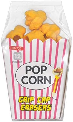 12pcs/Box Popcorn Box Eraser Children Kids School Stationery Student Prizes