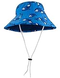 SunBusters Boys Bucket Hat (UPF 50+), Sky Orca, Medium