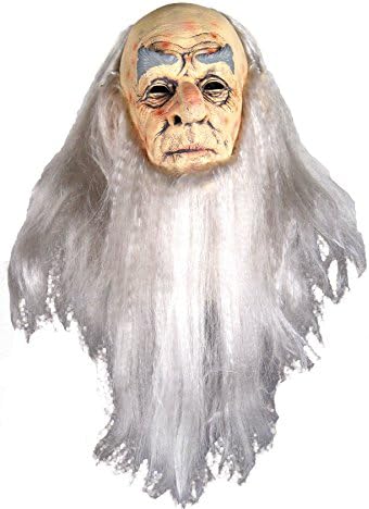 Mario Chiodo Men's Old Wrinkled &amp; Wise Wizard Deluxe Party Latex Halloween Mask