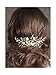 Unicra Wedding Leaf Decorative Hair Comb Bridal Hair Accessories with Pure Bead for Brides and Bridesmaids (Gold)