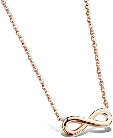 Simple Rose Gold Infinity Symbol Pendant Necklaces