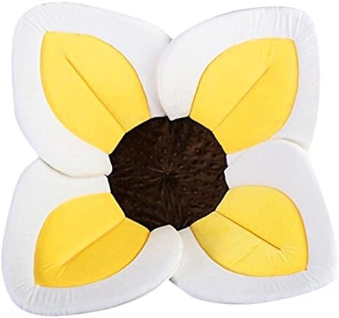 Nyeutho Small Newborn Baby Bath Tub for Baby QuickGrowth Cute Foldable Plush Blooming Flower Baby Bath with Soft Comfortable Foam