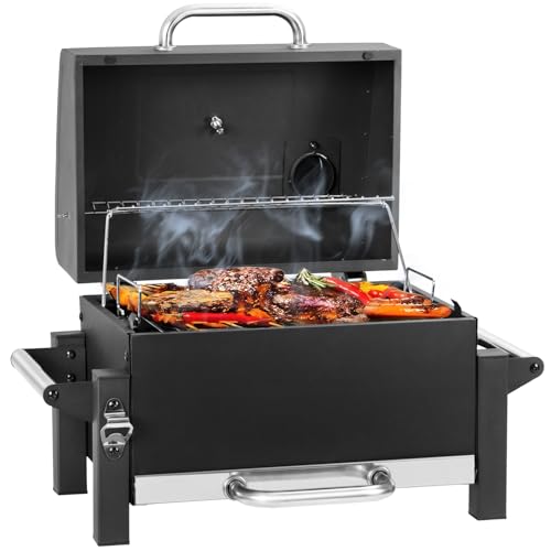 Camping Grill Foldable Portable Charcoal Grill Table Grill for Camping Kitchen & Outdoor Mini Charcoal Grill Foldable with Grill Grate, Ideal for BBQ, Travel, Picnic