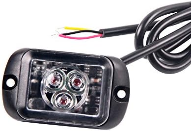 GPPOWER Universal super thin 3-LED Blue 12-Flashing Mode Car Truck Warning Caution Emergency Construction Strobe Light Bar (03G, 1pc)