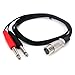 Yeworth 5ft/1.5m XLR to 6.35mm [1/4 inch] Audio Y Splitter Cable, 1 XLR Female to 2 Dual 6.35mm 1/4