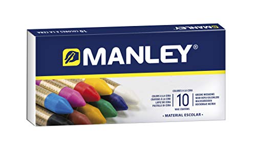Ceras Blandas MANLEY, Caja x10 Colores