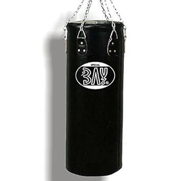 BAY® GUT & GÜNSTIG - 120 x 33 cm Sandsack Boxsack mit Stahlkette + Drehwirbel, Uni schwarz Sandsäcke Boxsäcke Senioren Junior
