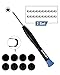 DAFUNY 8 Pack Rubber Case Feet + 2 Set (20pcs) Repair Replacement Screws Set + 1pcs 5-Point Pentalobe Screwdriver Compatible with Unibody MacBook Retina for A1425 A1502 A1398 13