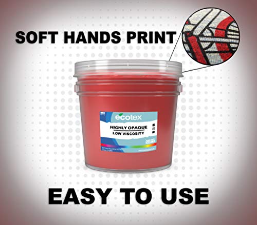 Ecotex RHODAMINE RED Water Based Discharge Ink for Screen Printing - Non Phthalate Formula for Fabric/Textiles - Pint-16 oz.