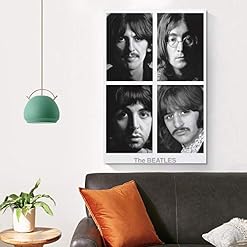 XYDQ Poster sur toile The Beatles Band noir et blanc – Art mural – Impression moderne – Décoration de chambre de famille… - Les Beatles, Paul McCartney, John Lennon, RIngo Starr, George Harrison XYDQ Poster sur toile The Beatles Band noir et blanc - Art mural - Impression moderne - Décoration de chambre de famille… – Image 4