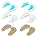 Hicarer Arch Support Insoles Cushions for Flat Feet, Adhesive Arch Pad for Women and Men, 6 Pairs (Transparent, Blue and Beige)