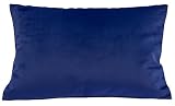 TangDepot Solid Velvet Throw Pillow Cover/Euro Sham/Cushion Sham, Super Luxury Soft Pillow Cases, Many Color & Size Options - (12"x18", Royal)
