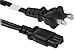 SF Cable 1ft 18 AWG 2-Slot Polarized Power Cord (IEC320 C7 to NEMA 1-15P)