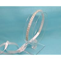 Petite Pearl Beaded Ribbon Tie Back Wedding Headband