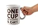 BigMouth Inc. One Cup of Coffee Gigantic Mug – Hilariously Huge 64 oz Ceramic Coffee Cup – Perfect for Gag Gift for Coffee Lovers