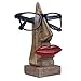 Gifts Eyeglass Spectacle Holder Stand Wooden Lips Shaped Handmade Home Décor
