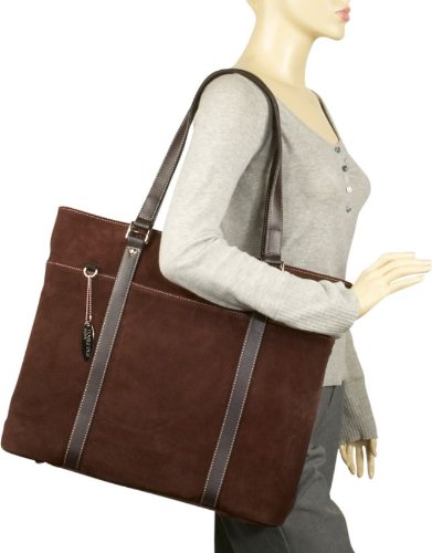 Mobile Edge Ultra Tote Chocolate Suede- 15.4-Inch PC/17-Inch Mac (METL08)
