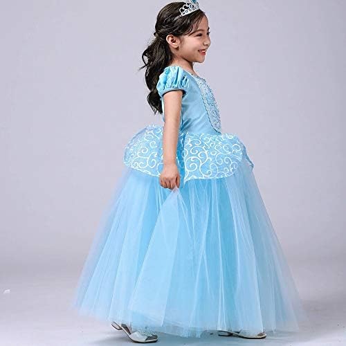 Starreed ラプンツェル シンデレラ コスチューム ディズニープリンセスドレス 子供 シンデレラ風 コスチューム 子供服 ロングドレス ワンピース ディズニープリンセス キッズコスチューム ハロウィン コスプレ 誕生日 発表会 110cm B07ycct9ht 1 900円