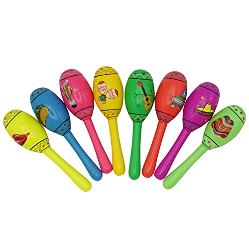 16 Fiesta Maracas Party Favors for Kids & Adults Wooden Cinco de Mayo Mexican Party Supplies