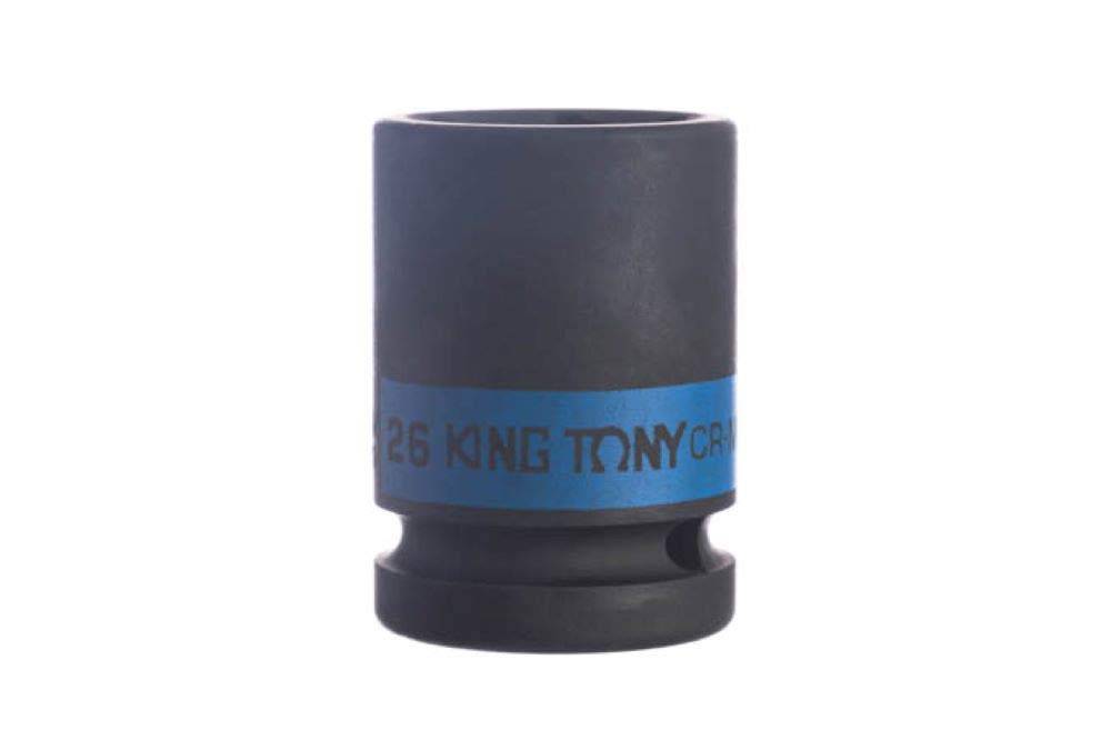 KING TONY 651526M Socket De Impacto Pared Fina 3/4" 26mm for DIYers & Professionals, Ideal for Repair and Installation tasks, 26mm, red
