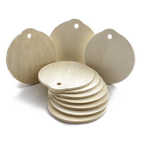 Unfinished Round Wood Christmas Ornaments - Bag of 100