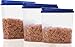 Utopia Kitchen Cereal Containers Set – Pack of 3 Storage Boxes with Lids - Durable Plastic Material, Dry Food Storage, Airtight Food Dispensers for Kitchen & Pantry