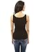 PattyBoutik Women Empire Waist Lace Up Pleated Sleeveless Blouse (Black Medium)