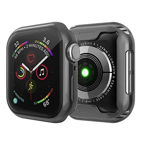 Mapzi Soft Flexible TPU Screen Protector Protective Case Compatible with Apple Watch 42mm Series 1 2 3 (Black)
