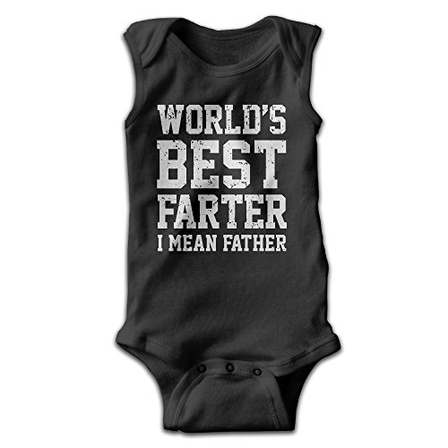 World's Best Farter Newborn Baby Sleeveless One-Piece Tank Shortie Romper Black