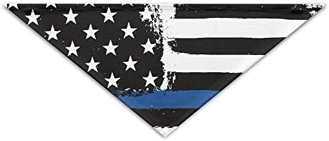 PETLOVETEP Thin Blue Line Flag Police Triangle Pet Scarf Dog Bandana Pet Collars For Dog Cat One Size