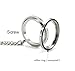 EVERLEAD Living Memory Floating Round Locket Pendant Necklace 316L Stainless Steel Toughened Glass Free Chain and Zircon