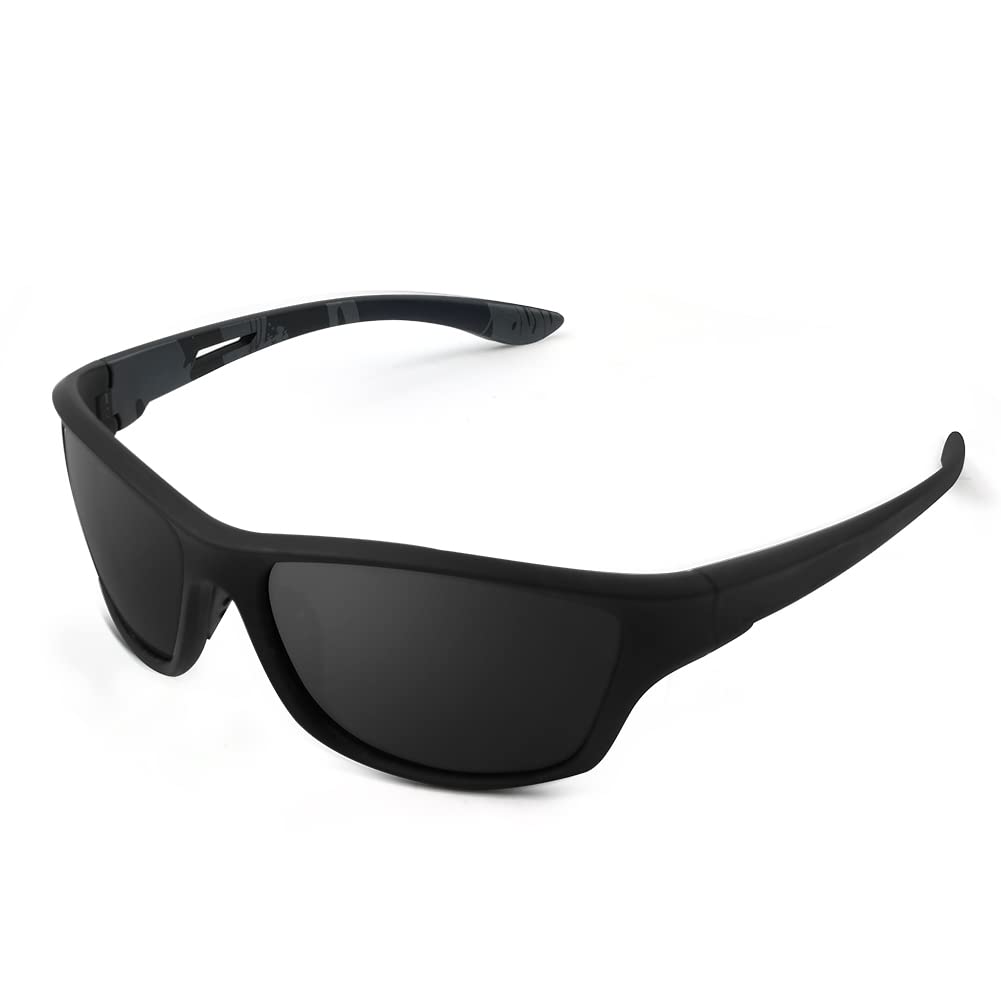 URAQT Polarised Sports Sunglasses, UV400 Protection Driving Shades for Men Women, Lightweight Frame Sports Sun Glasses for Running Fishing Golf Cycling Eyewear