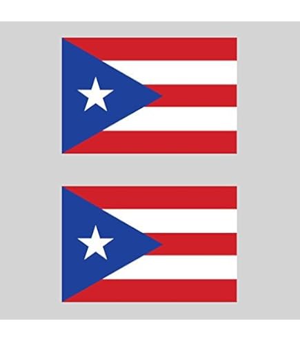 Amazon.com: 2-Pack Puerto Rico Flag Decal Sticker | 5-Inches
