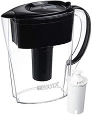 Brita Space Saver Water Filter Pitcher with 1 Standard Filter, Black, 6 Cup - 60258360363