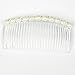 uxcell White Imitation Pearl Rhinestone Decoration Hair Comb Clip Hairclip for Lady