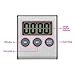 B2B Professional Stainless Steel Digital Kitchen Timer, Cooking Food, Magnetic Back, Retractable Stand, Bonus: AAA Battery Included