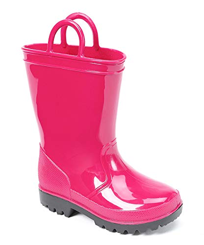 SkaDoo Pink with Black Sole Little Kid Youth Rain Boots 11 M US Little Kid