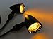 Black Amber 20 LED Billet Turn Signal Stop Brake Light T for Harley Dyna Bobber Honda Yamaha Suzuki Kawasaki